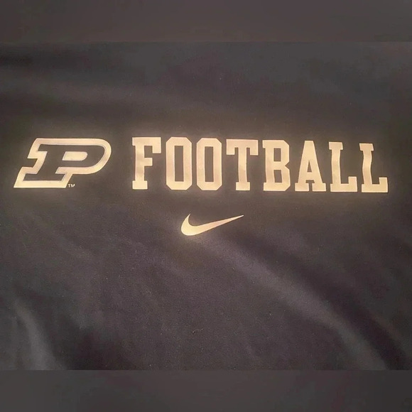 Nike Purdue Boilermakers Football Dri-Fit Shirt Black NCAA Men’s‎ Medium EUC - Picture 4 of 14